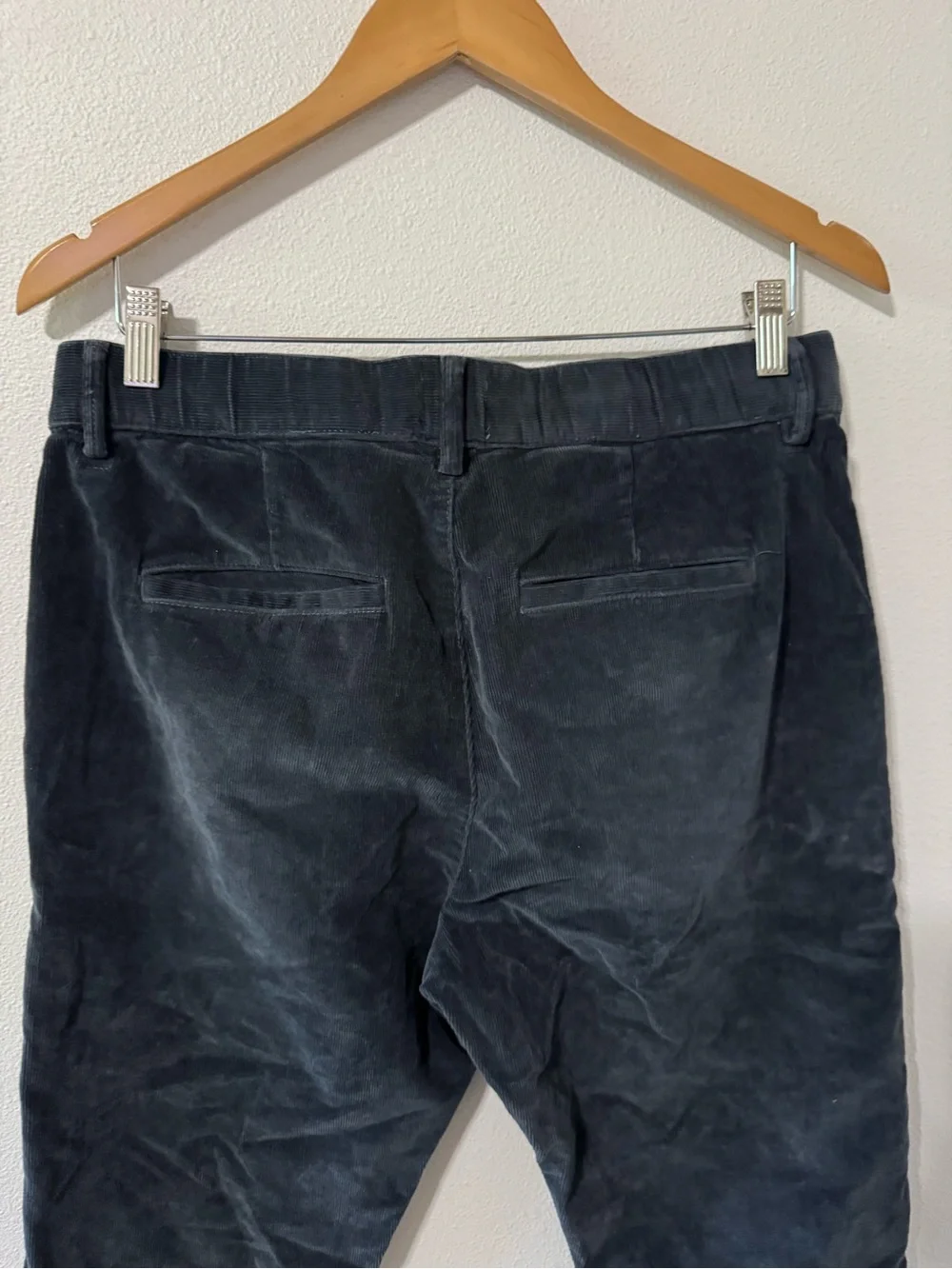 Huckberry Flint and Tinder 365 Corduroy Jogger Charcoal Gray Zipper Fly-32